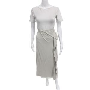 Ivan Grundahl Womens Maxi Skirt Gray Designer Size XL